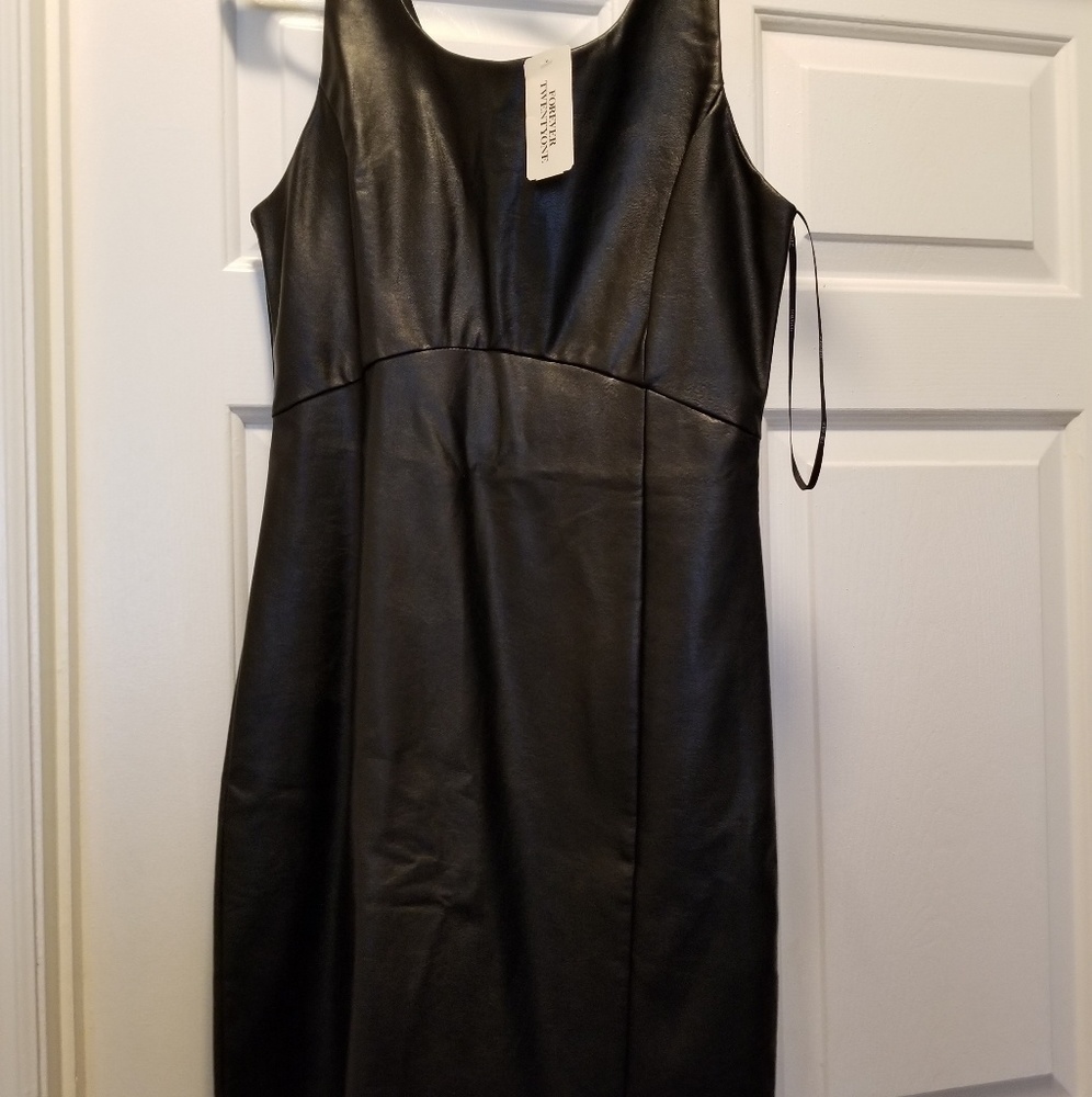 NWT faux leather dress